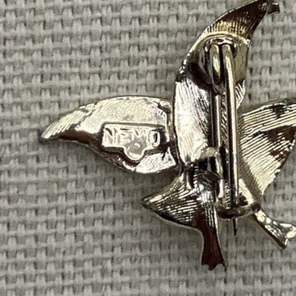 Vintage Yellow Black Silver Tone Earrings Bundle/ Nemo Brooch - Picture 4 of 8